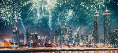 BAE 'deki Dubai Yeni Yıl kutlamalarında havai fişekler