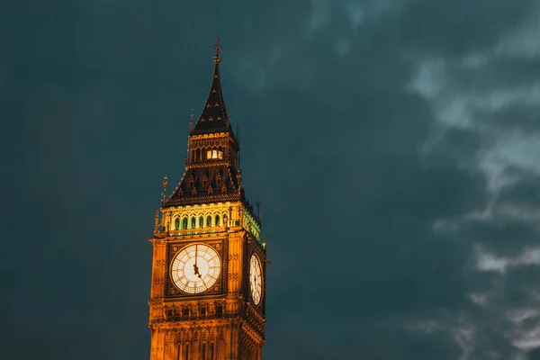 Noční Londýně Big Ben Westminster Palace — Stock fotografie