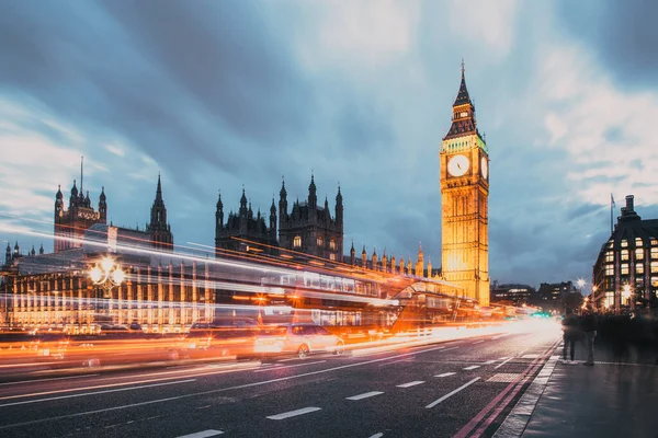 Noční Londýně Big Ben Westminster Palace Royalty Free Stock Fotografie