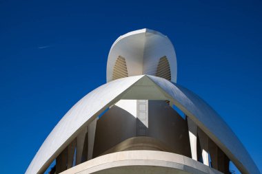 VALENCIA , SPAIN - DECEMBER 6, 2021: The city of the Arts and Sciences, Ciudad de las Artes y las Ciencias on a sunny day in Valencia, Spain.