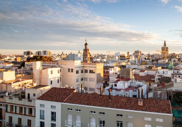 Valencia Spain December 2021 Aerial Cityscape View Serranos Towers Old — Foto Stock