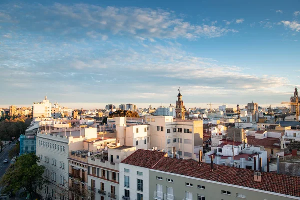 Valencia Spain December 2021 Aerial Cityscape View Serranos Towers Old — 图库照片