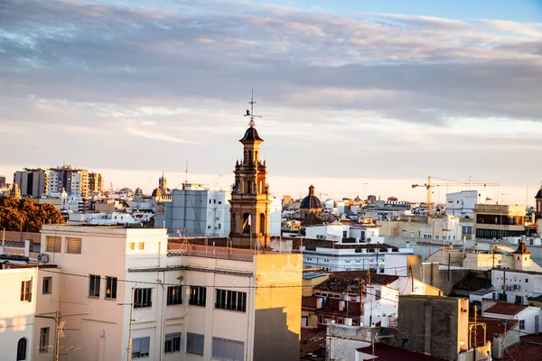 Valencia Spain December 2021 Aerial Cityscape View Serranos Towers Old — Foto Stock