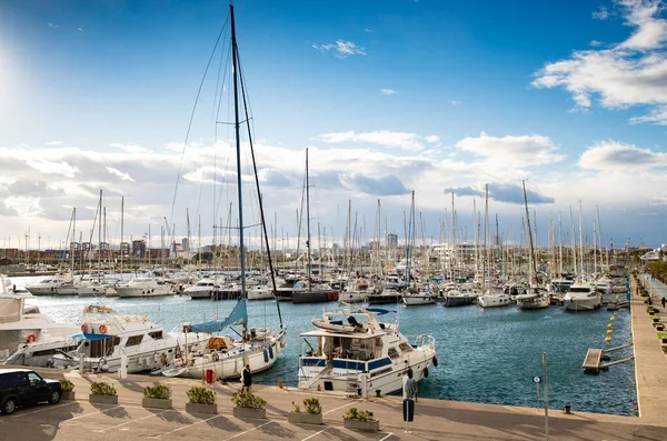 Valencia Spain December 2021 Yachts Boats Valencia Marina — Stockfoto