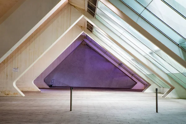 VALENCIA , SPAIN - DECEMBER 6, 2021: The city of the Arts and Sciences, Ciudad de las Artes y las Ciencias at sunset in Valencia, Spain.