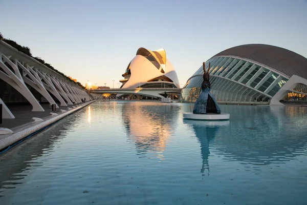 Valencia Spain December 2021 City Arts Sciences Ciudad Las Artes — стоковое фото