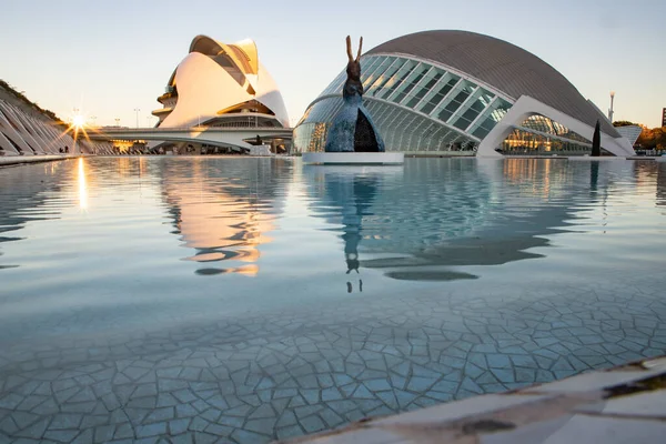 Valencia Spain December 2021 City Arts Sciences Ciudad Las Artes — стоковое фото