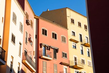 VALENCIA , SPAIN - DECEMBER 8, 2021: traditional buildings of Port Saplaya  the Little Venice near Valencia  Spain