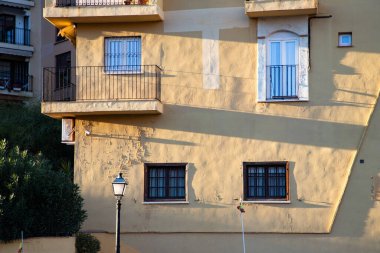 VALENCIA , SPAIN - DECEMBER 8, 2021: traditional buildings of Port Saplaya  the Little Venice near Valencia  Spain