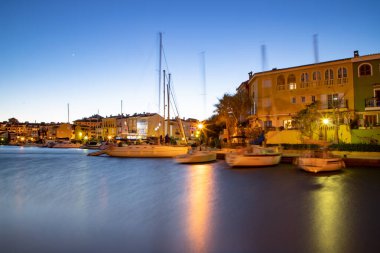 VALENCIA , SPAIN - DECEMBER 8, 2021: traditional buildings of Port Saplaya  the Little Venice near Valencia  Spain