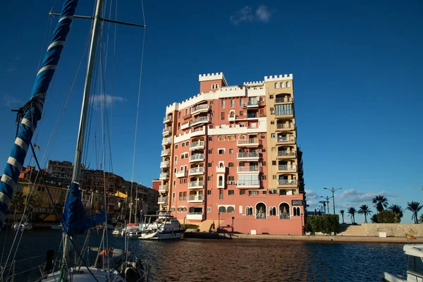 Valencia Spain December 2021 Traditional Buildings Port Saplaya Little Venice — ストック写真