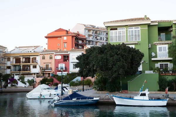 Valencia Spain December 2021 Traditional Buildings Port Saplaya Little Venice — Zdjęcie stockowe