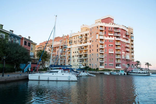 Valencia Spain December 2021 Traditional Buildings Port Saplaya Little Venice — Fotografia de Stock