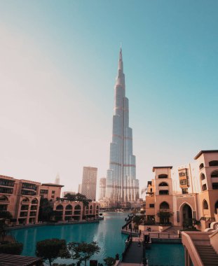Dubai, Birleşik Arap Emirlikleri - Şubat 2018: Burj Khalifa, dünyanın en yüksek Kulesi, Downtown Burj Dubai.