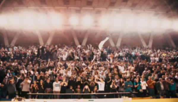 Crowd Cheering Sports Event Blurred Photo — Fotografia de Stock