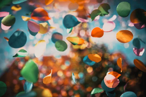 Background Confetti Air Celebration City — ストック写真