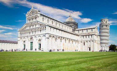 Piazza dei miracoli, Bazilika ve leaning tower, pisa, İtalya