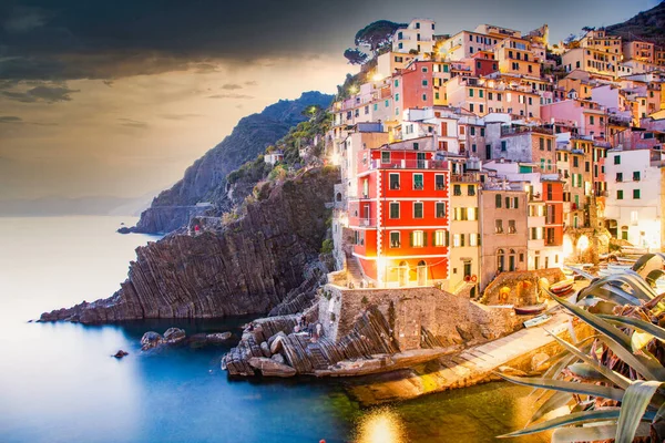 Pintoresca Ciudad Riomaggiore Parque Nacional Cinque Terre Región Liguria Italia — Foto de Stock