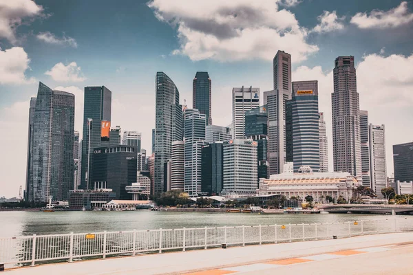 Singapore Singapore March 2019 Singapore Skyline 싱가포르의 사업장 — 스톡 사진