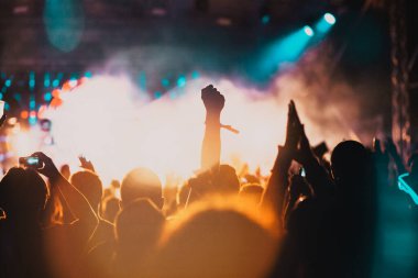 Konserde el kaldıran kalabalık - yaz müzik festivali
