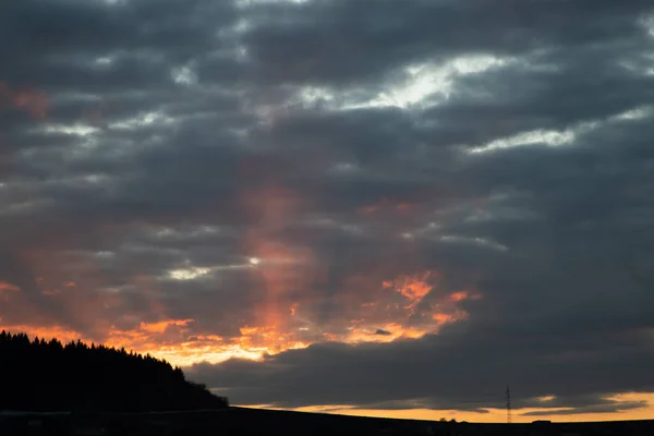 Kleurrijke Zonsondergang Hemelachtergrond Natuur — Stockfoto