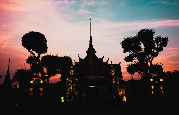 Ват Арун Ночью Бангкок Таиланд — стоковое фото
