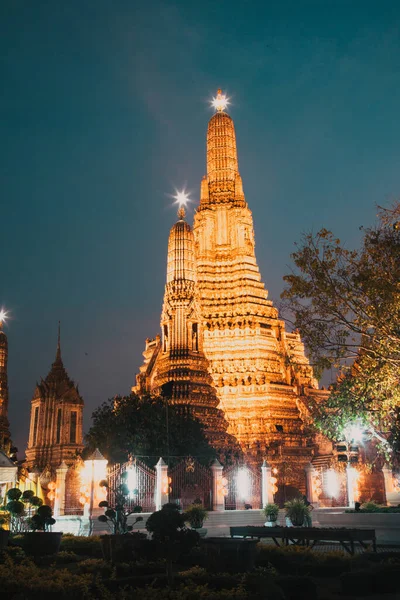 Wat Arun Éjjel Bangkok Thaiföld — Stock Fotó