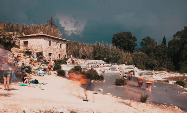 Φυσικό Spa Καταρράκτες Και Θερμές Πηγές Ιαματικά Λουτρά Saturnia Grosseto — Φωτογραφία Αρχείου