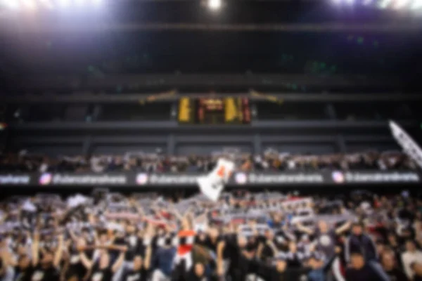 Fundo Turvo Apoiantes Evento Esportivo Multidão Pessoas Uma Quadra Basquete — Fotografia de Stock