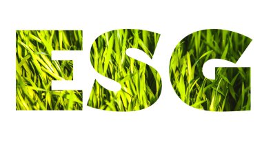 Yeşil arka plan Çevre Sosyal Yönetimi üzerine esg kavramı