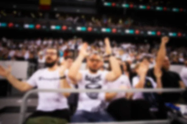 Blurred Supporters Crowd Basketball Court Game — Stockfoto