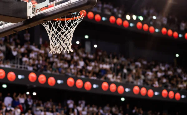 Bola Jogo Basquete Aro — Fotografia de Stock