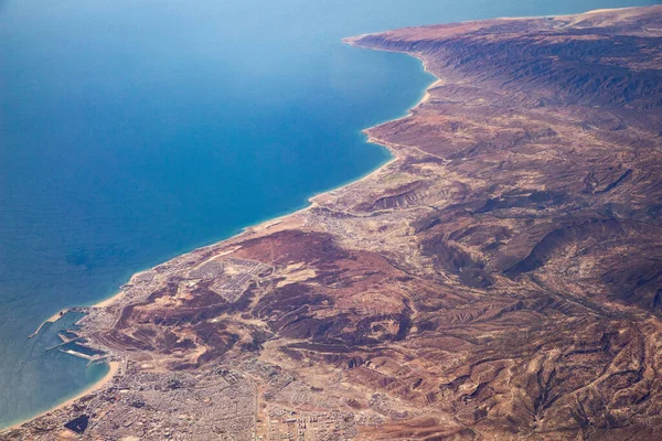 Batı Afrika Kıyı Şeridi Üzerinde Hava Manzarası — Stok fotoğraf