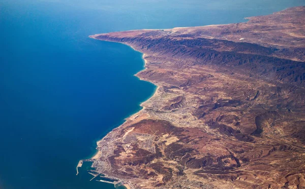 Batı Afrika Kıyı Şeridi Üzerinde Hava Manzarası — Stok fotoğraf