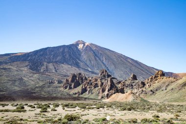 El Teide Ulusal Parkı 'ndaki muhteşem manzara 