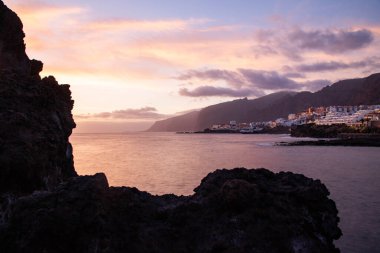 puerto de Santiago and Los Gigantes at sunset Tenerife