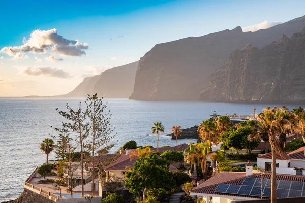 Atardecer Sobre Los Gigantes Tenerife Islas Canarias — Foto de Stock