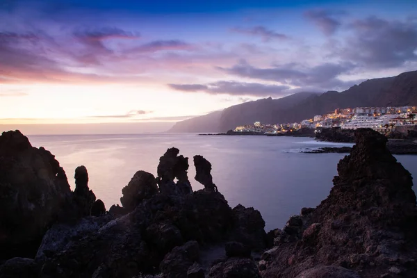 Puerto Santiago Los Gigantes Sunset Tenerife — 스톡 사진
