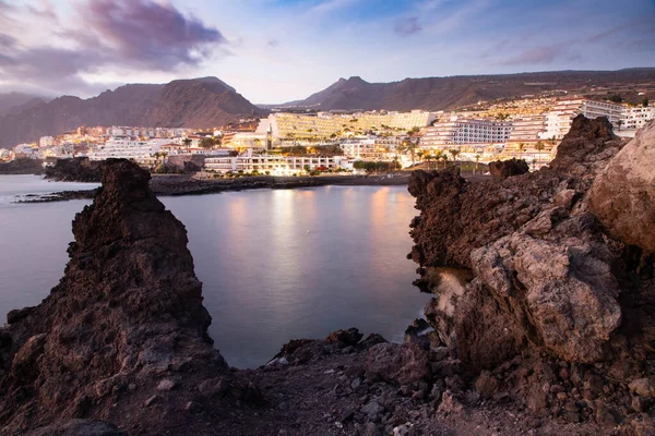 Puerto Santiago Los Gigantes Sunset Tenerife — 图库照片