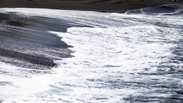 Абстрактное Настенное Искусство Черного Песка Морских Волн — стоковое фото