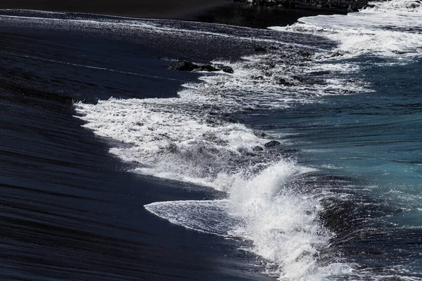 Abstract Wall Art Black Sand Sea Waves — Φωτογραφία Αρχείου