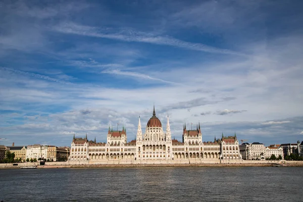 Budapest City Skyline Hungalian Parliament Danube River Budapest Hungary — Stok fotoğraf