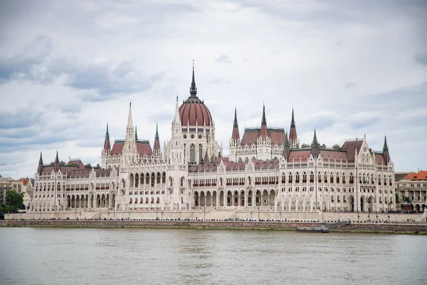 Budapest City Skyline Hungalian Parliament Danube River Budapest Hungary — Foto Stock