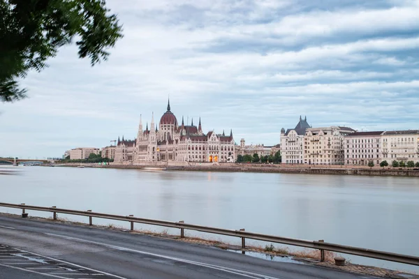 Budapest City Skyline Hungalian Parliament Danube River Budapest Hungary — Stok fotoğraf