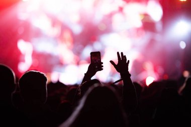 Konserdeki kalabalık - Yaz müzik festivali