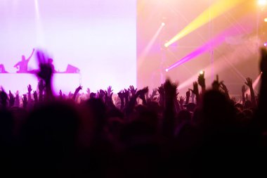 Konserdeki kalabalık - Yaz müzik festivali