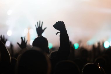 Konserdeki kalabalık - Yaz müzik festivali