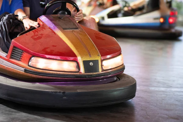 Bumper Cars Close People Having Fun — Stock Photo, Image