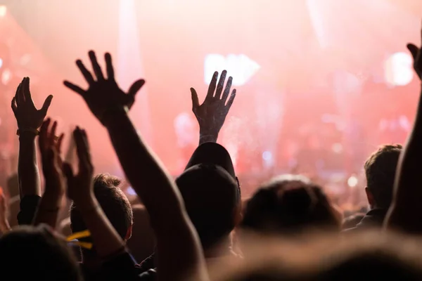 Multitud Concierto Festival Música Verano — Foto de Stock