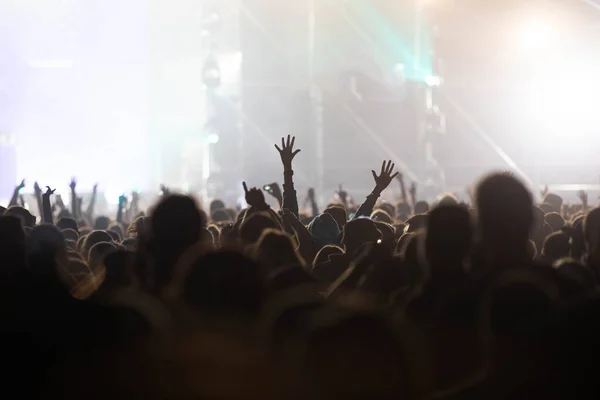 Menigte Concert Zomer Muziekfestival — Stockfoto